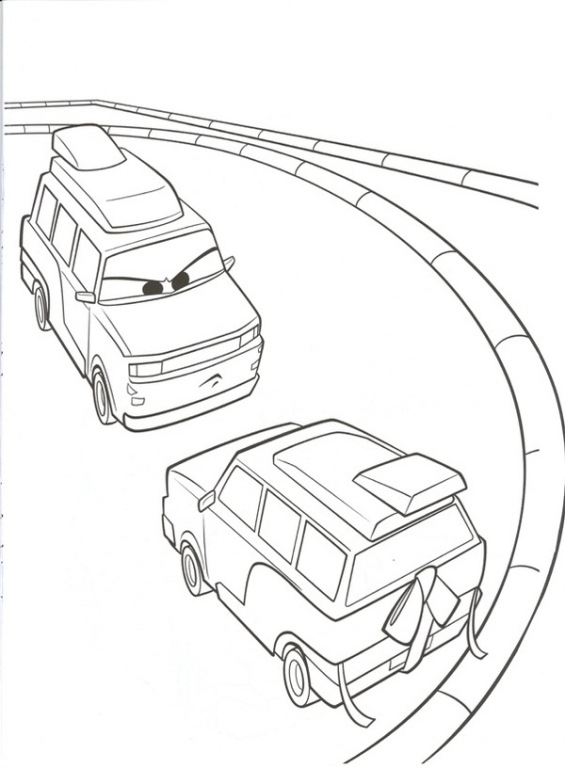 Plansa de colorat cu Cars2 33 27